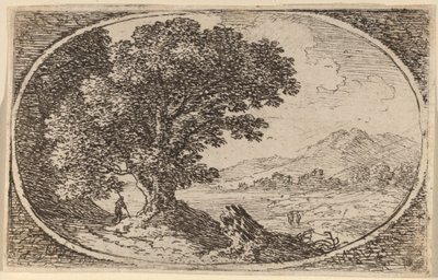 Büyük Bir Ağacın ve Bir Kütüğün Soluna Giden Yol by Herman van Swanevelt