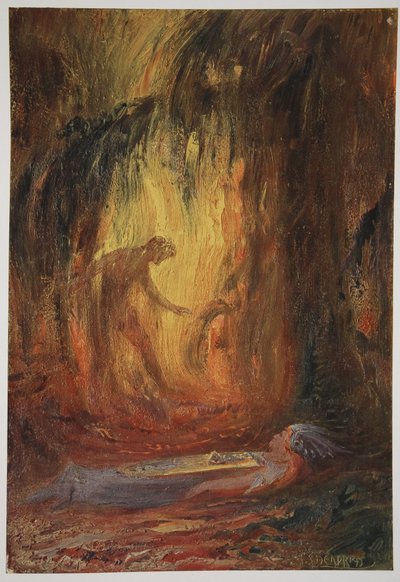 Brunnhilde'nin Uyanışı, 1906 by Hermann Hendrich
