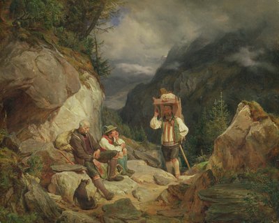 Dağda Dinlenme, 1848 by Hermann Kauffmann