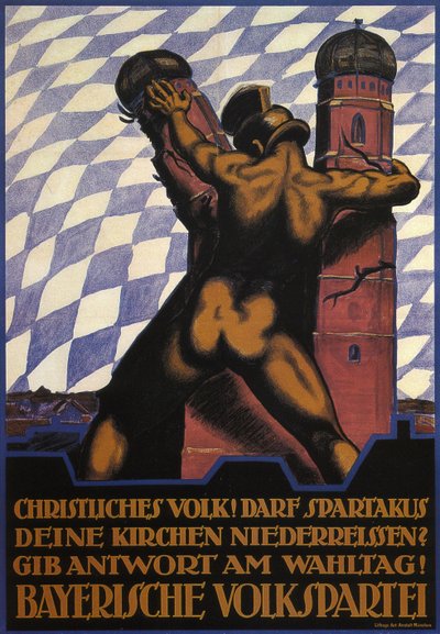 Hıristiyanlar! Spartaküs kiliselerinizi yıkacak mı, 1919 by Hermann Keimel
