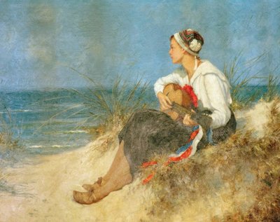 Sahilde düşünceli saat by Hermann Seeger