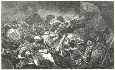 Maraton Savaşı'ndan sonra Perslerin kaçışı, MÖ 490 by Hermann Vogel