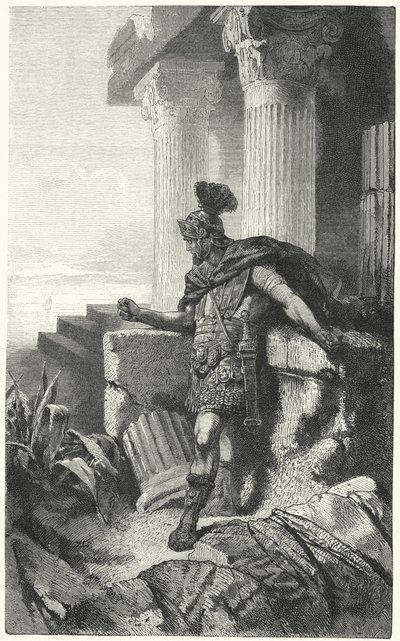 Gaius Marius, Kartaca harabeleri arasında sürgünde by Hermann Vogel