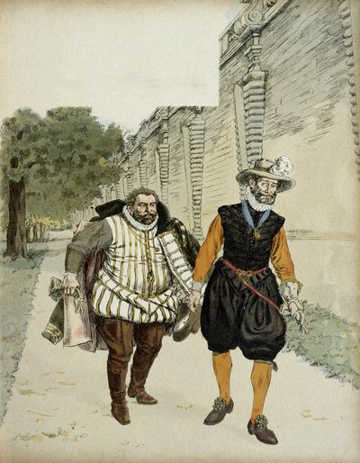 Henry IV (1553-1610) ve Charles de Lorraine, Mayenne Dükü (1554-1611). 1596