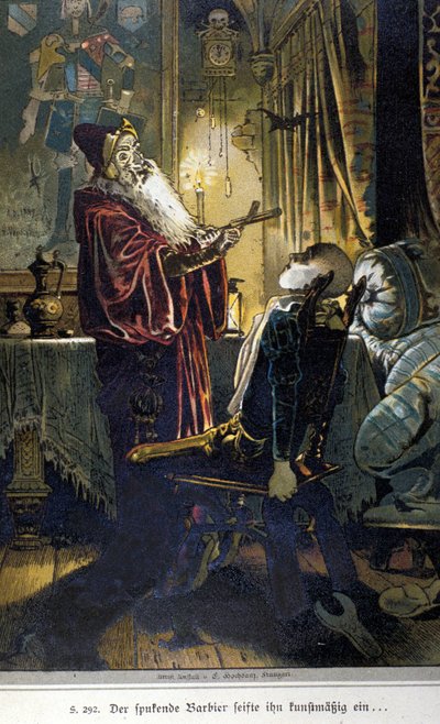 Jacob (1785-1863) ve Wilhelm (1786-1859) Grimm kardeşler tarafından yazılmış bir masal için Vogel çizimi by Hermann Vogel