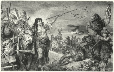 Zulümden kaçan Waldensian hareketinin üyeleri by Hermann Vogel