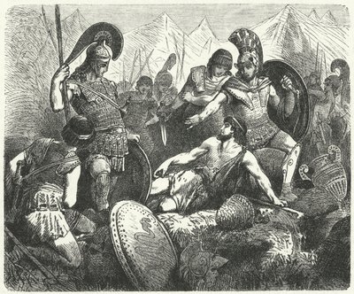 Atina Kralı Codrus'un ölümü by Hermann Vogel