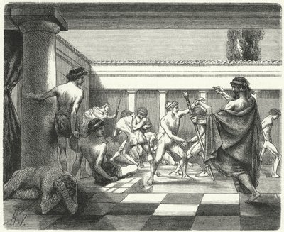 Spartalı gençler by Hermann Vogel