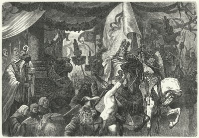 Ostrogotların Kralı Büyük Theoderic, Roma'ya girerken by Hermann Vogel