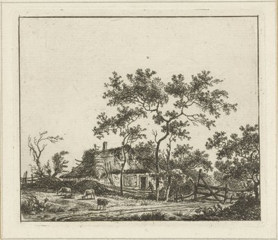 Çiftlik ile manzara Altı manzara (nesne üzerindeki başlık) by Hermanus Fock