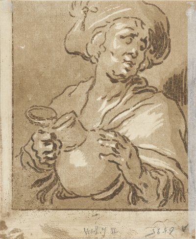sürahi olan adam içici by Hermanus Fock