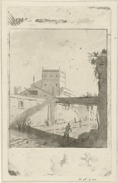 şehir manzarası İtalyan manzarası by Hermanus Fock