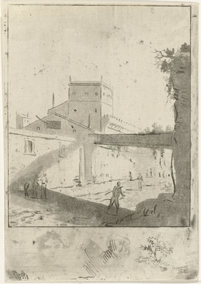 şehir manzarası İtalyan manzarası by Hermanus Fock