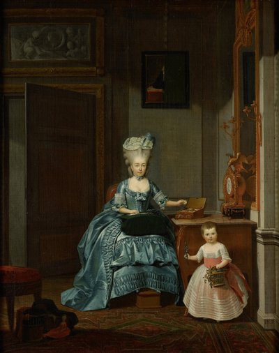 Susanna van Collen née Mogge ve kızı Susanna Cornelia Mogge (1753-1806). Hendrik Muilman