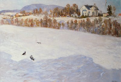 Çiftlik kış manzarası by Heyn Barth