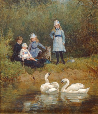 Kuğuları izlemek by Heywood Hardy