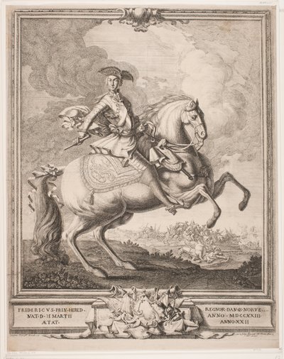 Frederik V at sırtında Veliaht Prens olarak by Hieronimo Miani