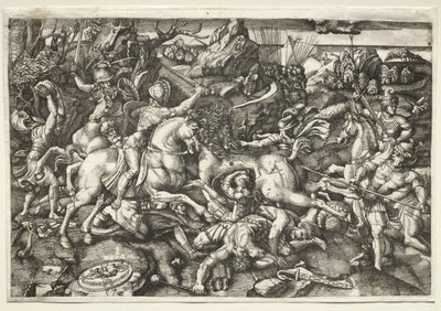 Atlılar arasındaki savaş, 1523. by Hieronymous Hopfer