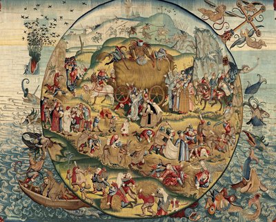 Hieronymus Bosch'un çalışmasından ilham alan duvar halısı, yaklaşık 1560 (altın, gümüş, ipek ve yün) by Hieronymus (after) Bosch