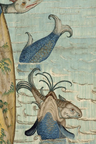 Hieronymus Bosch'un çalışmasından ilham alan duvar halısı, yaklaşık 1560 (altın, gümüş, ipek ve yün) by Hieronymus (after) Bosch