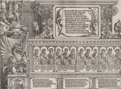 Sağ Taç Kapının Üst Kısmı, Geyik Derisi Üzerinde Yazıtlı, Frizli ..., 1515. by Hieronymus Andreae