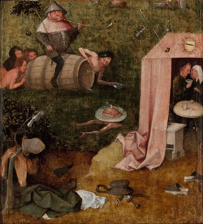 Bir Intemperance Alegorisi, c.1495-1500 (panelde yağlı boya) by Hieronymus Bosch