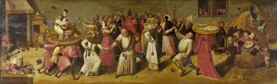 Karnaval ve Lent arasındaki savaş, c.1600-20 by Hieronymus Bosch