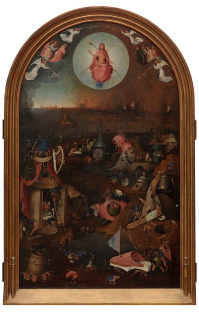 Son Yargı'nın orta paneli (panel üzerine yağlı boya) by Hieronymus Bosch