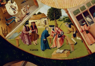 Yedi büyük günah ve son dört şey by Hieronymus Bosch