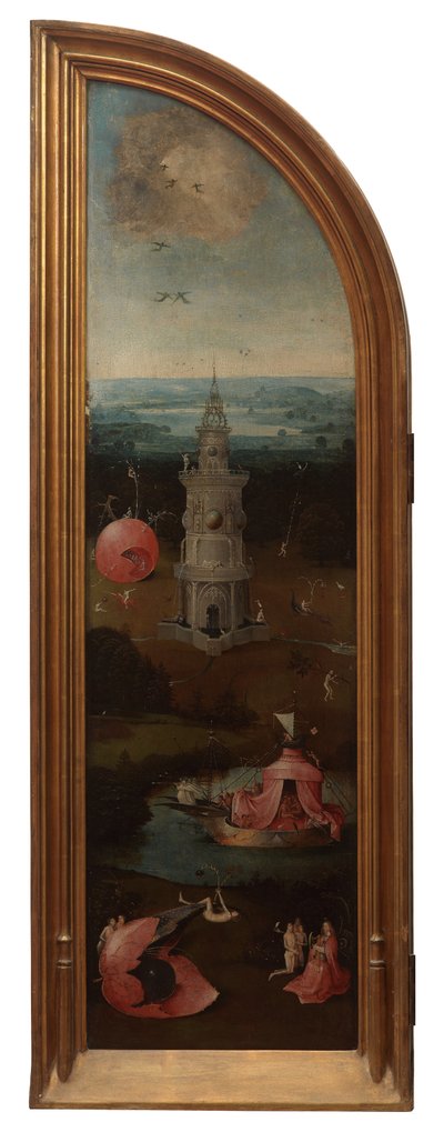 Kıyamet Günü'nün sol paneli (panel üzeri yağlı boya) by Hieronymus Bosch