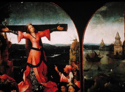 St. Liberata Triptik (panel üzerine yağlı boya) (165417 detayı) by Hieronymus Bosch