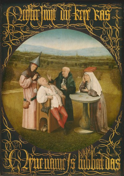 Deliliğin Tedavisi, c.1494 (panelde yağlı boya) by Hieronymus Bosch