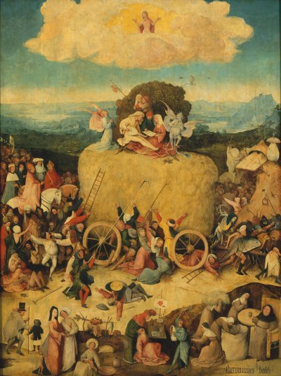 Haywain Üç Parçalı Merkez paneli, c. 1516 by Hieronymus Bosch