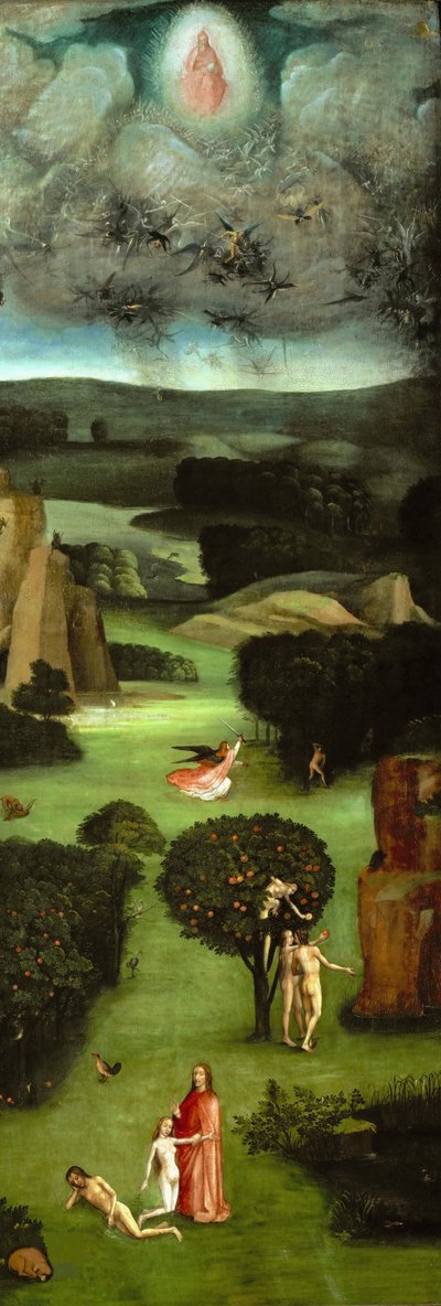 Son Yargı Üçlemesi, sol panel, yaklaşık 1485. by Hieronymus Bosch