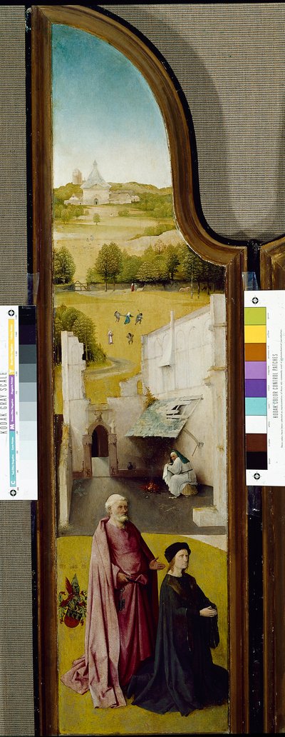 Aziz Petrus ve donör ile Epifani Üçlemesi (panelde yağ by Hieronymus Bosch