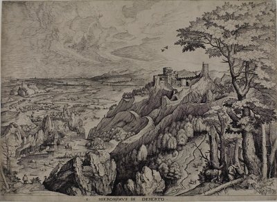 Çölde Aziz Jerome by Hieronymus Cock