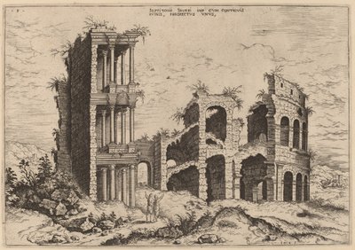 Septizonium ve Kolezyum by Hieronymus Cock