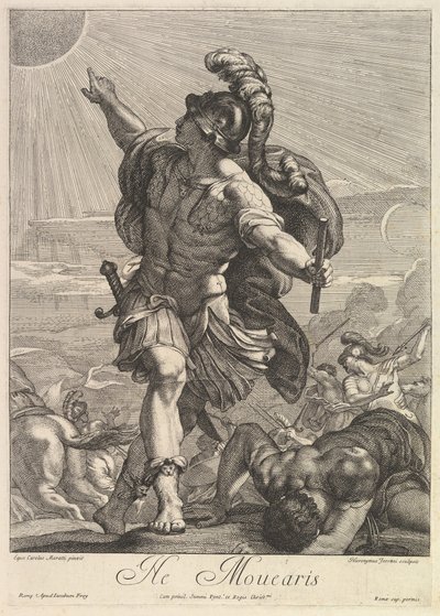 Joshua, güneşe durmasını emrediyor. by Hieronymus Ferroni