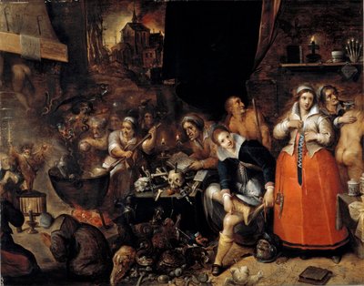 Cadıların mutfağı Boyama Hieronymus Francken tarafından by Hieronymus Francken