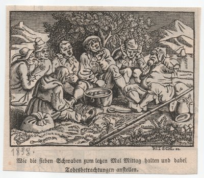 Svabyalılar köfte tenceresinin etrafında by Hieronymus Heinrich Jakob Ritschl von Hartenbach