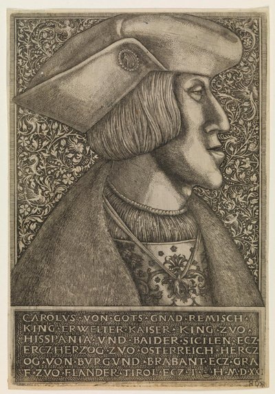 Charles V, Alman İmparatoru by Hieronymus Hopfer