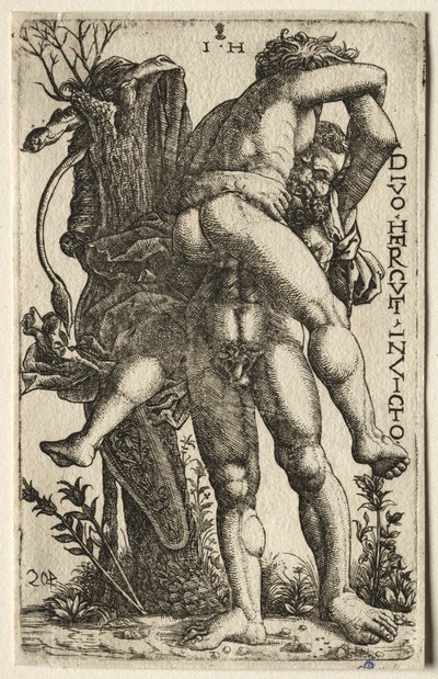Herkül ve Anteus by Hieronymus Hopfer