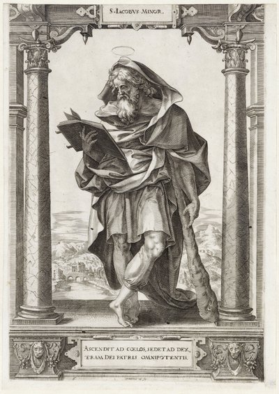 Aziz James Az S. Iacobvs Minor (nesne üzerindeki başlık) İsa ve On İki Havari ve St. Paul (dizi başlığı) by Hieronymus Wierix