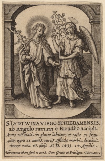 S.Lydtwina Başak Schiedamensis... by Hieronymus Wierix