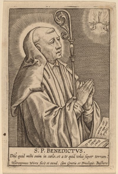 S.P. Benediktus by Hieronymus Wierix
