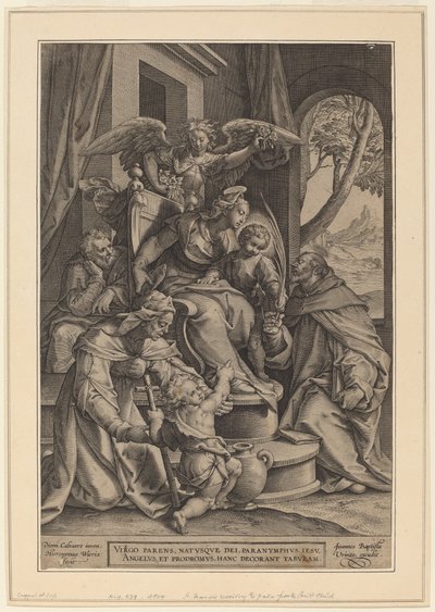 Kutsal Akrabalık by Hieronymus Wierix after Denys Calvaert