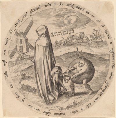 Dünyanın Soyduğu Misanthrope by Hieronymus Wierix after Pieter Bruegel the Elder