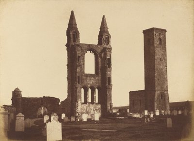 Andrews Katedrali, Doğu Gable ve Aziz Regulus Kulesi by Hill and Adamson