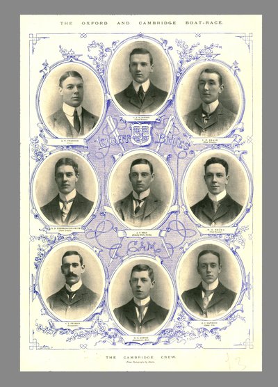 Cambridge Mürettebatı, Oxford ve Cambridge Tekne Yarışı, 1898. by Hills and Saunders