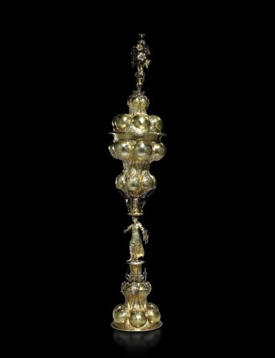 Medingen Minerva Kupası, c.1650 (gümüş ve yaldızlı) by Hinrich Ohmssen